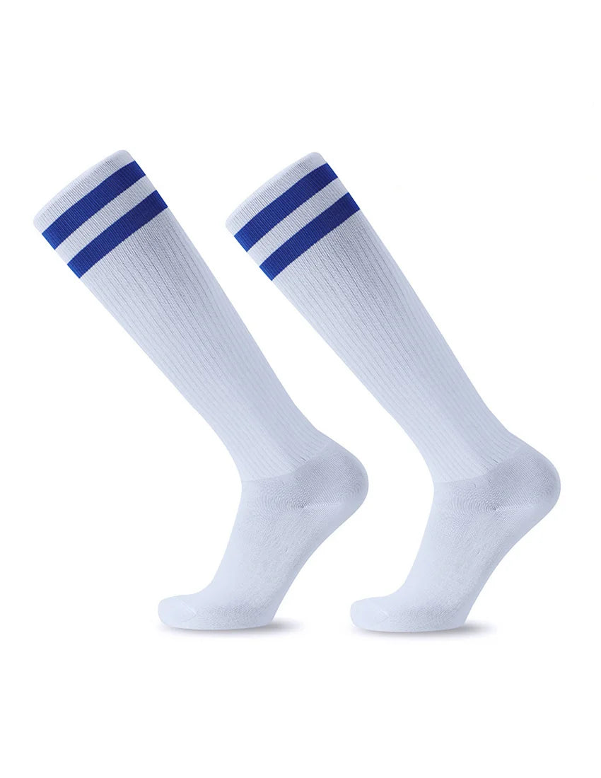 Striped Football Socks Men, Women & Kids Over Knee Soccer Rugby Sports