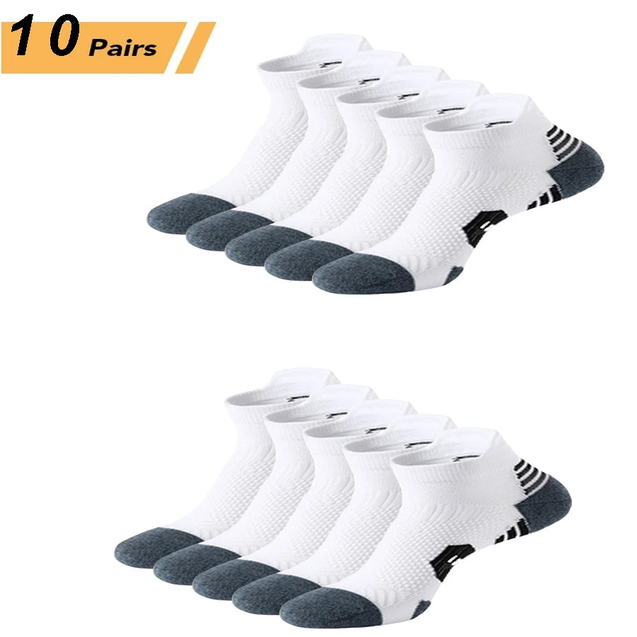 Fitness Sport Socks Non-Slip Cushioned Quick Dry Running Socks 3 Pairs