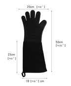 Extra Long Silicone Oven Mitts – Professional Heat Resistant Grill Gloves