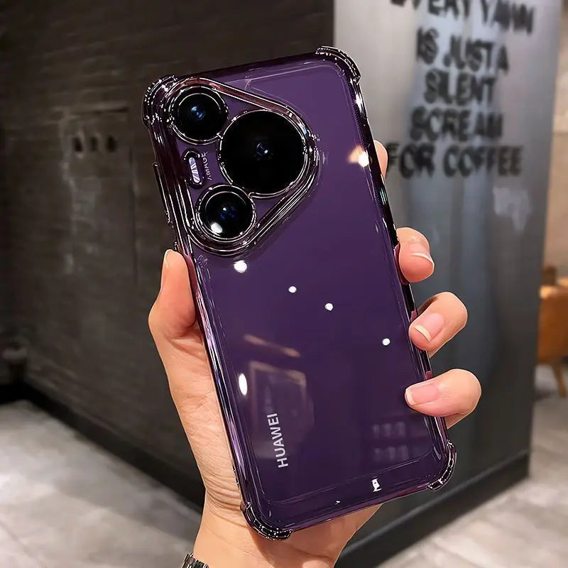 Luxury Clear Electroplated Case for Huawei Pura 80 Pro Plus & 80 Ultra