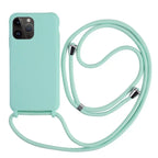 Crossbody Strap Silicone Case for iPhone 11 12 13 14 15 16 Pro Max