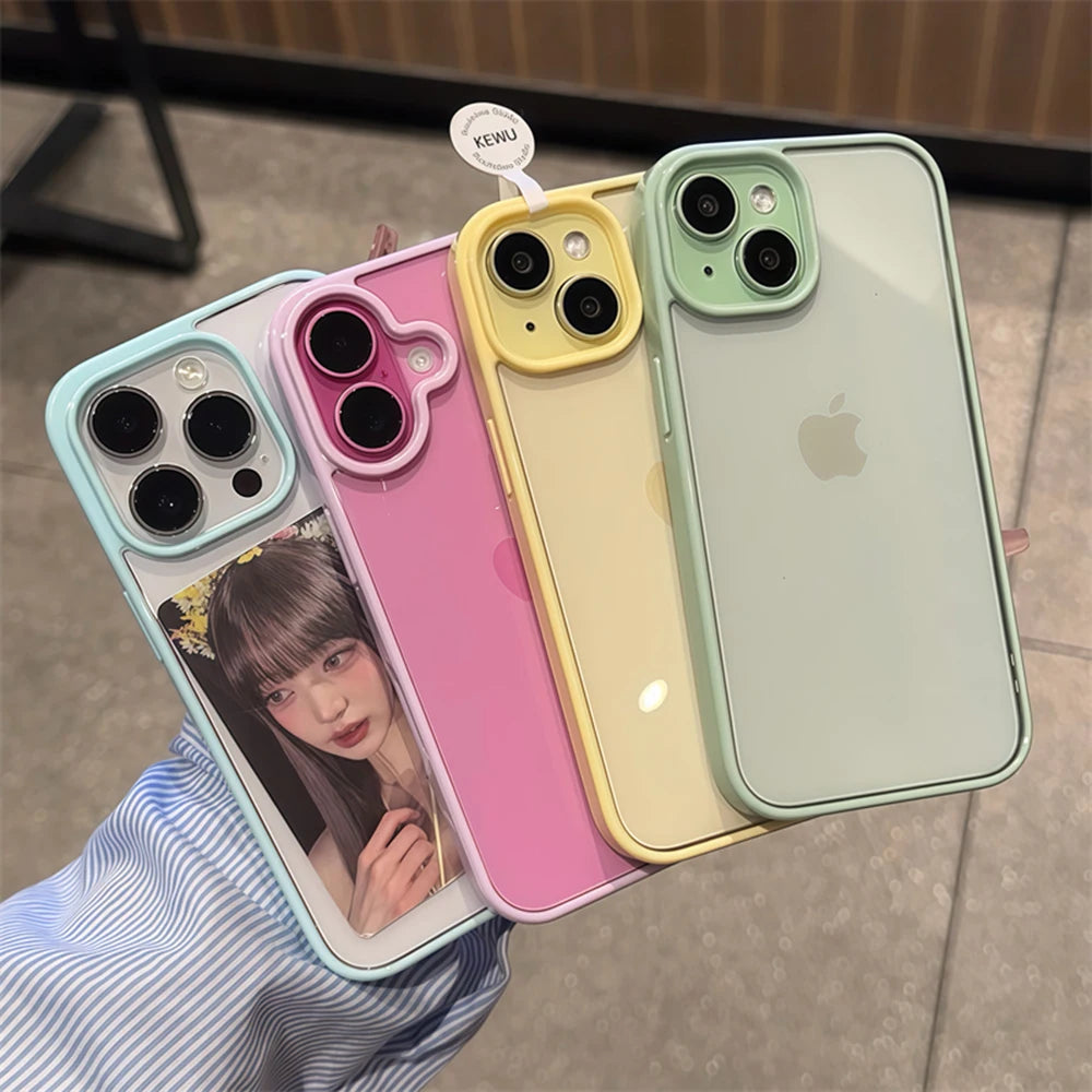 Clear Acrylic Candy Color Case for iPhone 17 Air 16 15 14 13 Pro Max