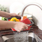 Collapsible Square Colander Silicone Strainer