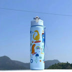 750ml Dinosaur Kids Water Bottle Leakproof Straw Cup