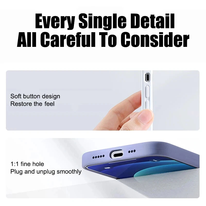 Shockproof Silicone Case for iPhone 11 12 13 14 15 16 17 Pro Max