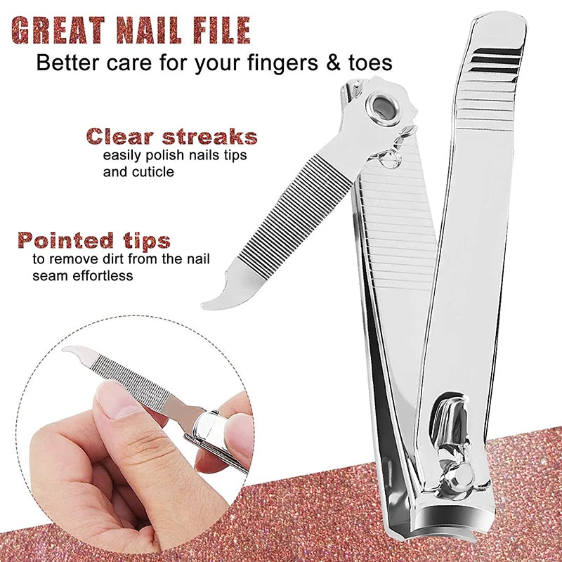 Stainless Steel Nail Clipper Fingernail & Toenail