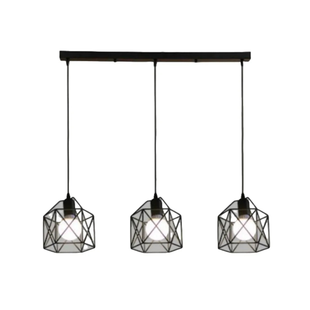 Industrial Pendant Light Black Ceiling Lamp for Kitchen & Bedroom