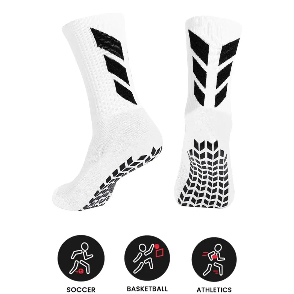 Non Slip Football Socks Men Anti Grip Training Sports 1 Pair
