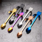Cute Cat Shape Stainless Steel Coffee Spoon Mini Dessert Teaspoon