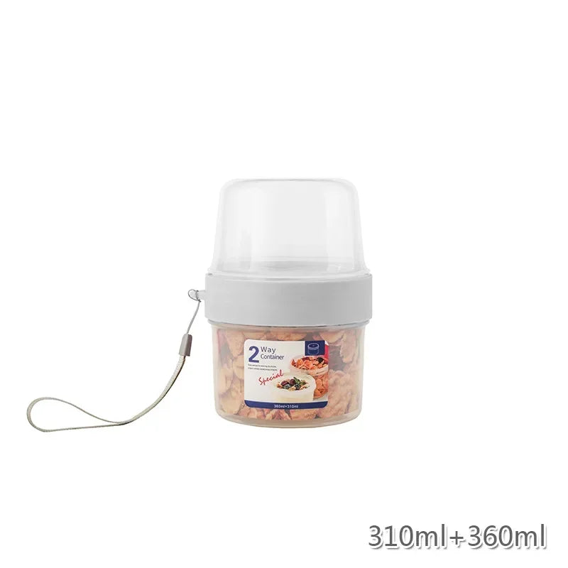 Oatmeal Yogurt Lunch Box Set Sealed Breakfast Bento Container with Fork