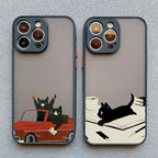 Funny Cat Phone Case for iPhone 11 12 13 14 15 16 17 Pro Max