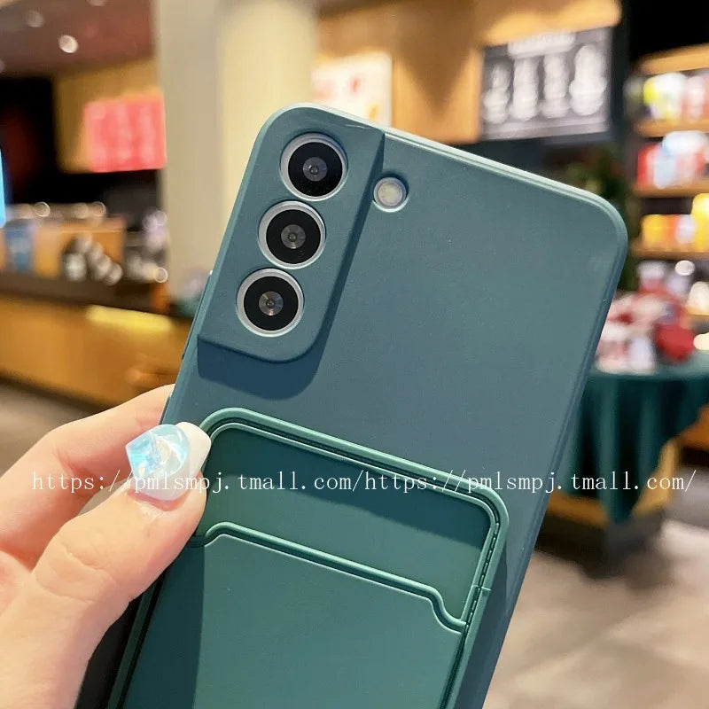 Silicone Wallet Card Holder Case for Nothing Phone 3A 4A Pro Cover