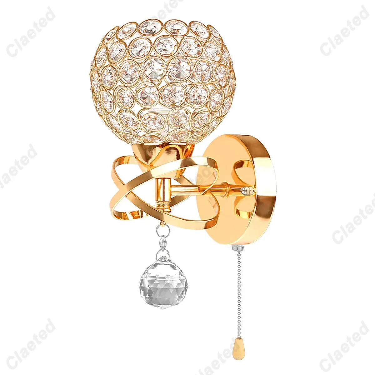 European Crystal Wall Lamp Elegant Bedside Sconce