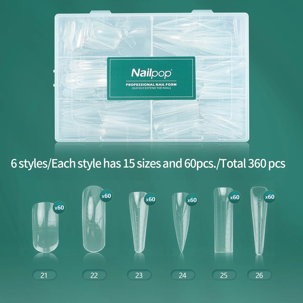 Nailpop Dual Forms Reusable Nail Extension Molds with Scale Design