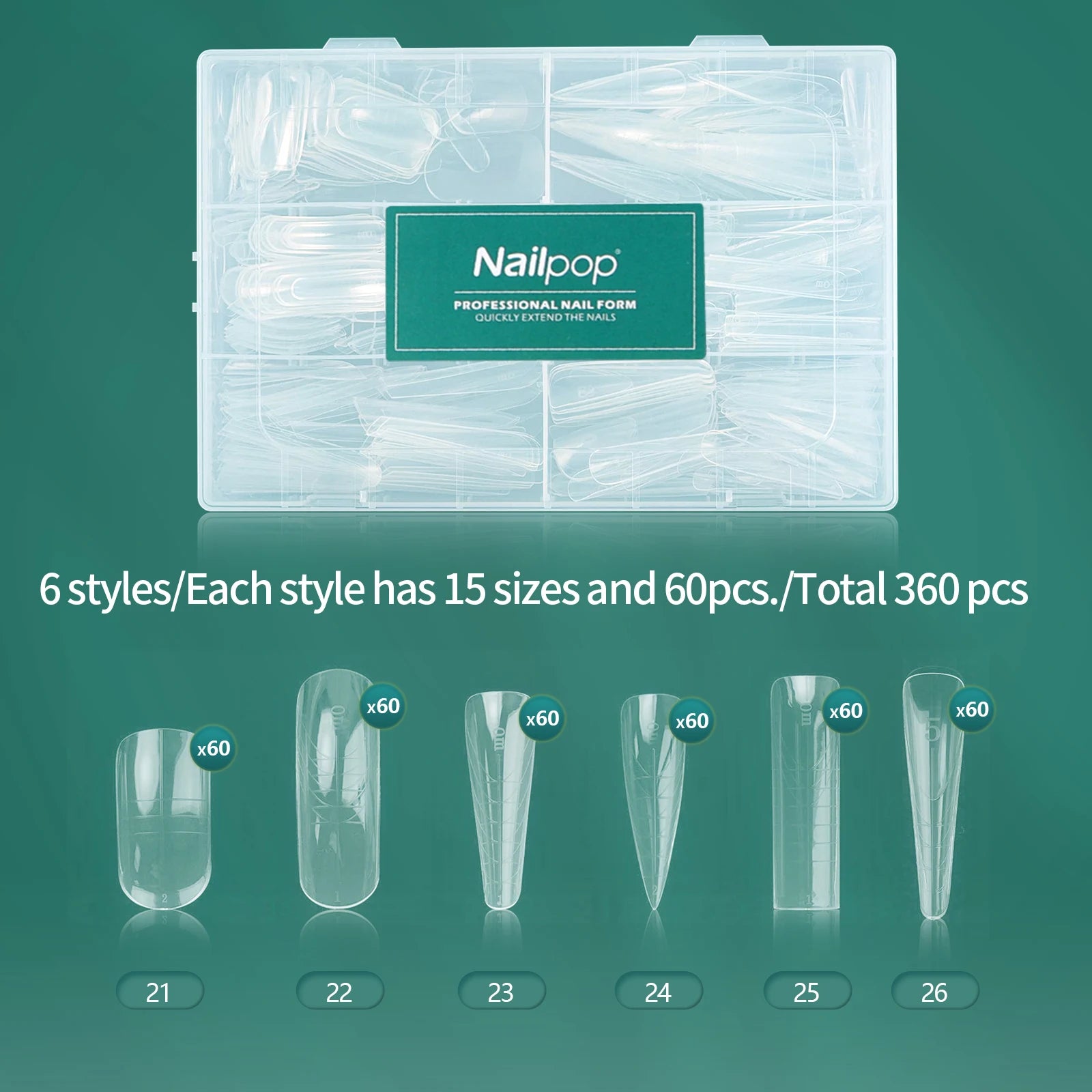 Nailpop Dual Forms Reusable Nail Extension Molds with Scale Design