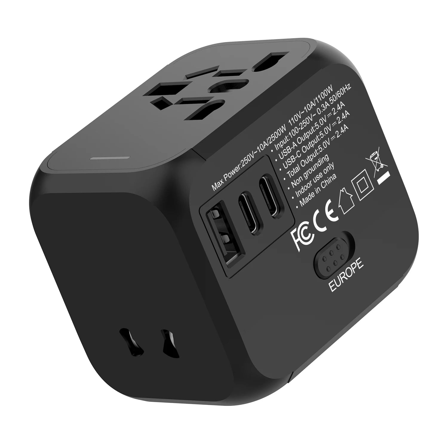 Universal Multi Function Travel Adapter USB C Fast Charger International Plug