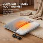 Winter Electric Foot Heating Pad Soft Washable Flannel Warmer Constant Heat