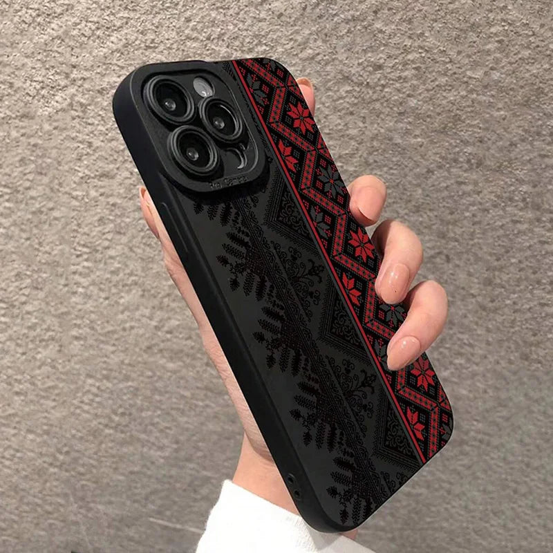 Vintage Totem Painting Case for iPhone 11 12 13 14 15 16 17 Pro Max