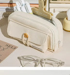Cute Canvas Pencil Case Large Opening Student Stationery Bag