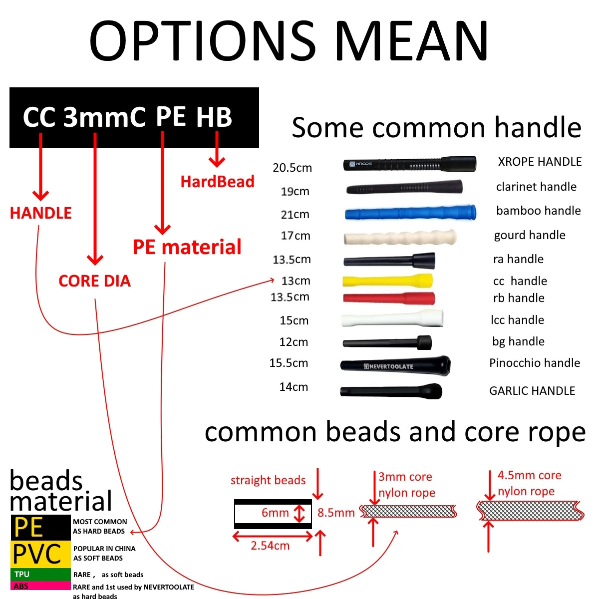 NEVERTOOLATE X Rope 7mm Beaded Jump Rope 2.9m Professional Training