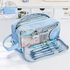 Large Capacity Pencil Case Macaron Color School Pen Bag
