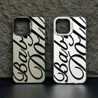 Creative Letter Print Case for iPhone 11 12 13 14 15 16 17 Air