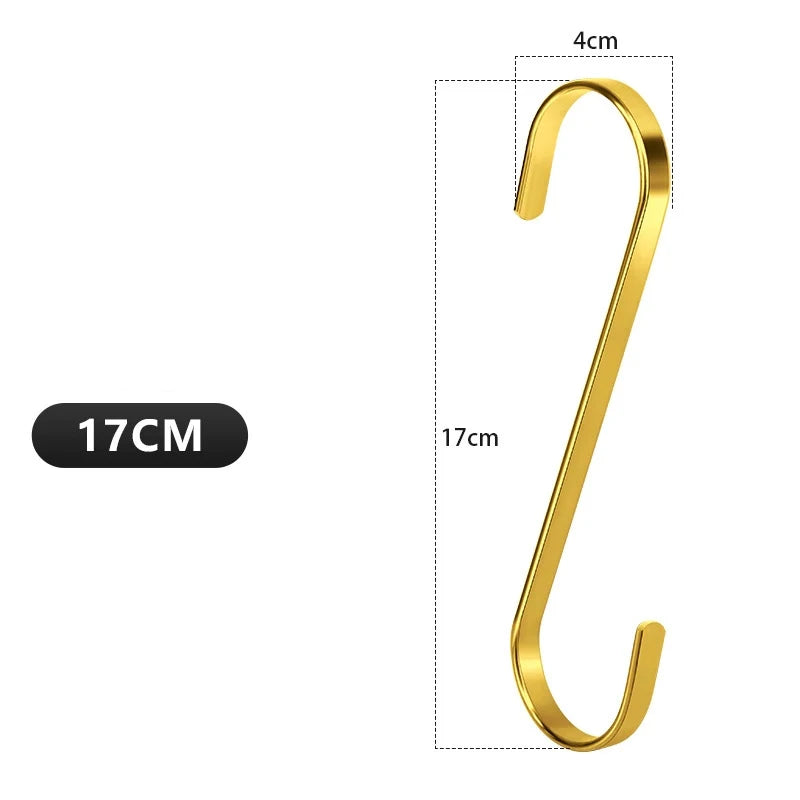4Pcs Stainless Steel S Hooks Heavy Duty Kitchen Hanging Hooks