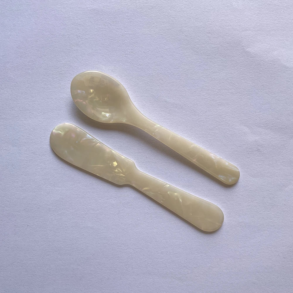 11CM Acrylic Ice Spoon – Colorful Coffee, Caviar & Dessert Stir Spoon