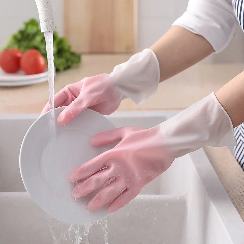 Gradient Latex Cleaning Gloves Waterproof Non-Slip Main image