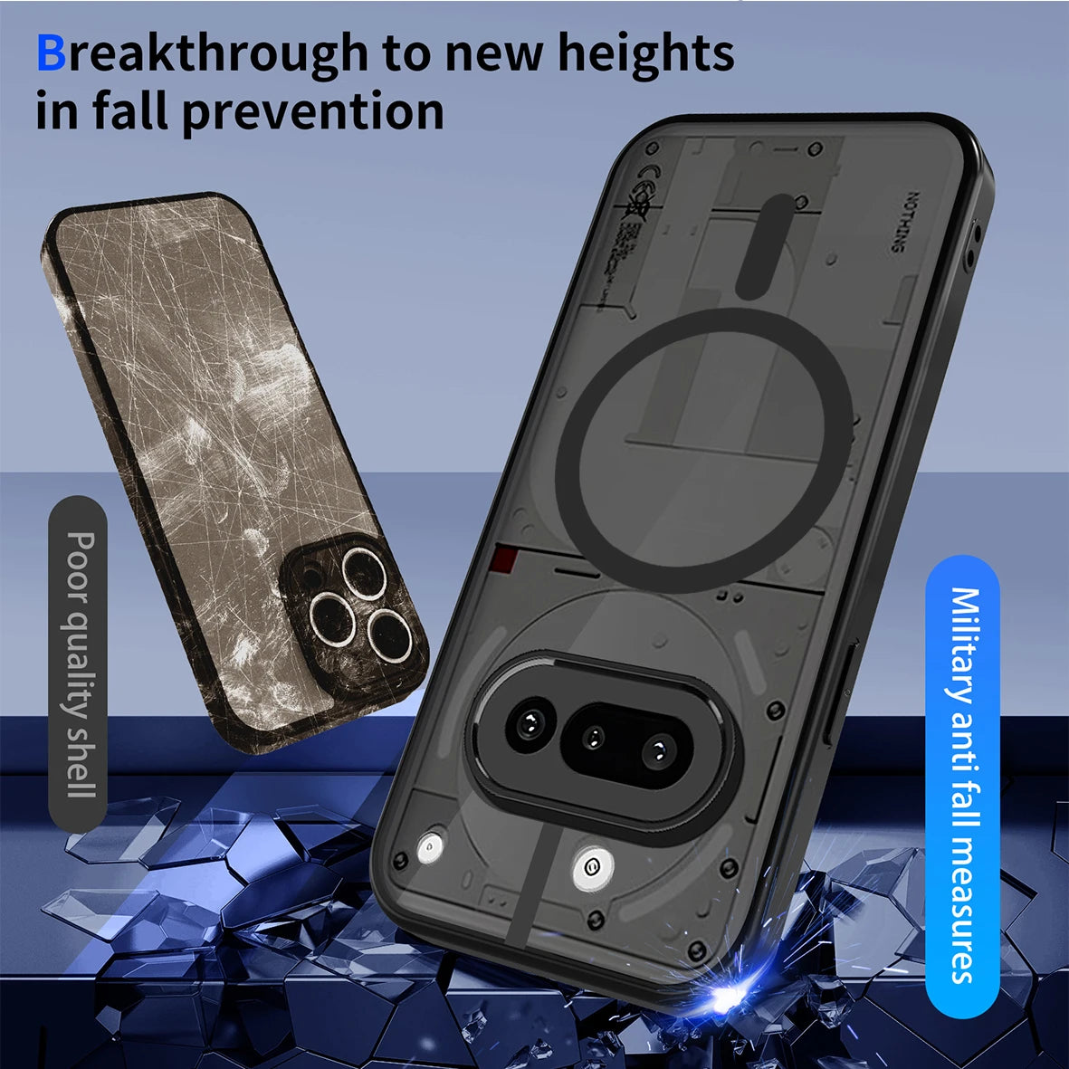 MagSafe Clear Case for Nothing Phone 2a Plus 3 3a 4a CMF Phone 1 2 Pro