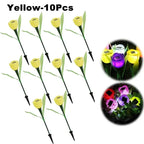 Solar Tulip Rose Flower Lights for Waterproof Garden Decor