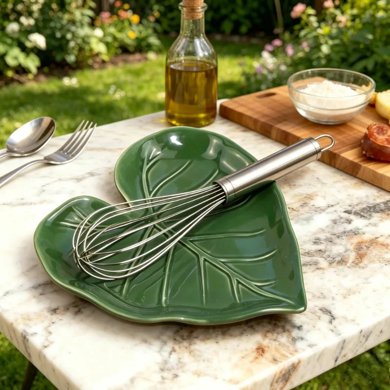 Ceramic Leaf Spoon Rest Kitchen Utensil Holder Secondary image