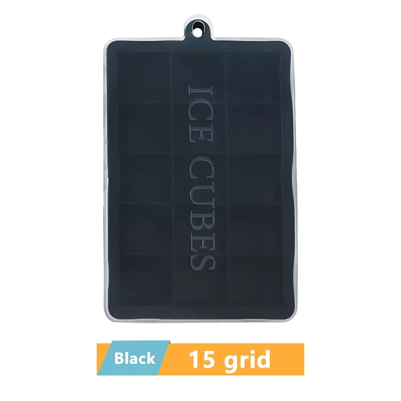 Large Silicone Ice Cube Tray Jumbo Square Ice Maker Mold (4–24 Grid)