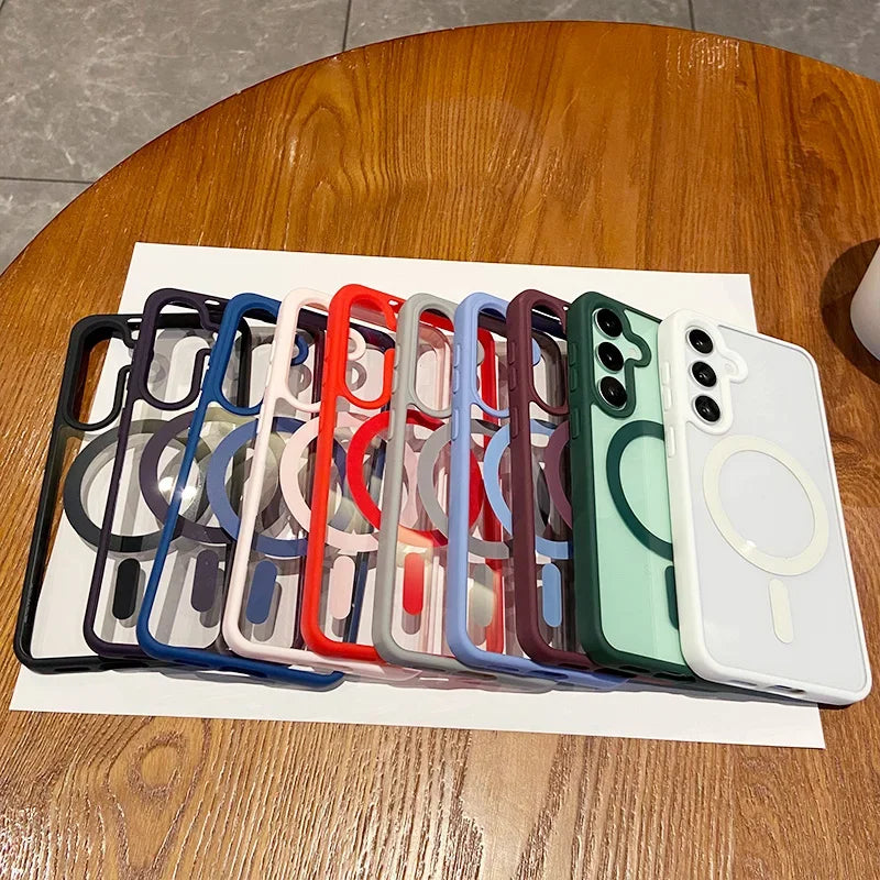 MagSafe Magnetic Clear Case for Samsung Galaxy S22 S23 S24 S25 S26