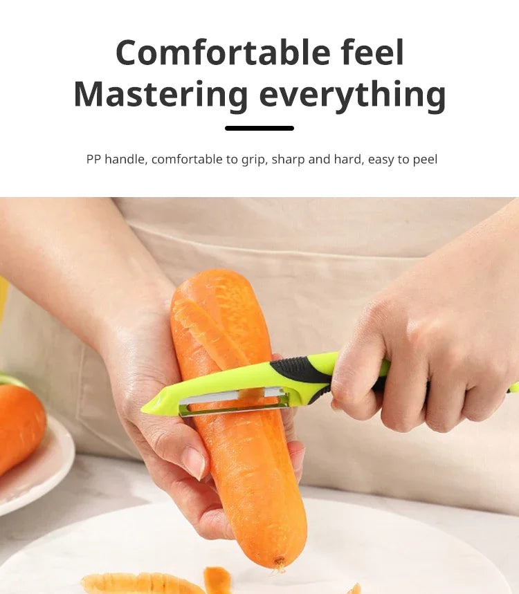 Stainless Steel Vegetable Peeler Anti Slip Handle Fruit & Potato Scraper