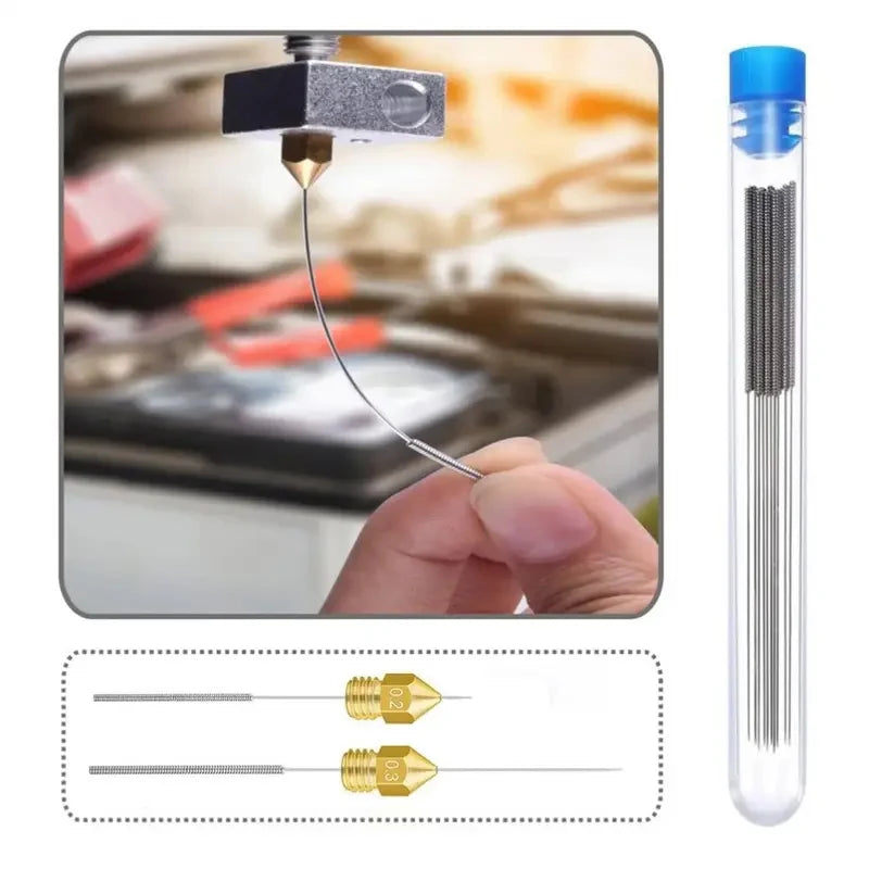 3D Printer Nozzle Cleaning Kit for Easy Unclogging & Deep Cleaning