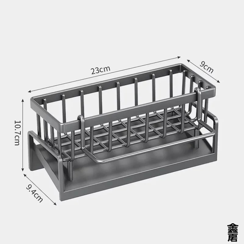 Tap-Mounted Sink Organizer Compact Kitchen Storage Shelf with Drain Rack