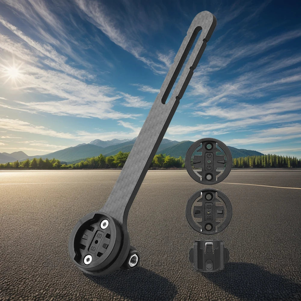 Carbon Fiber Bike Computer Mount GPS Speedometer Handlebar Bracket