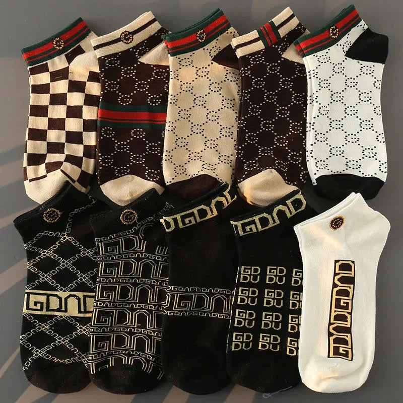 Men's Thin Breathable Low Cut Socks 5 to 10 Pairs Anti Odor Moisture Wicking