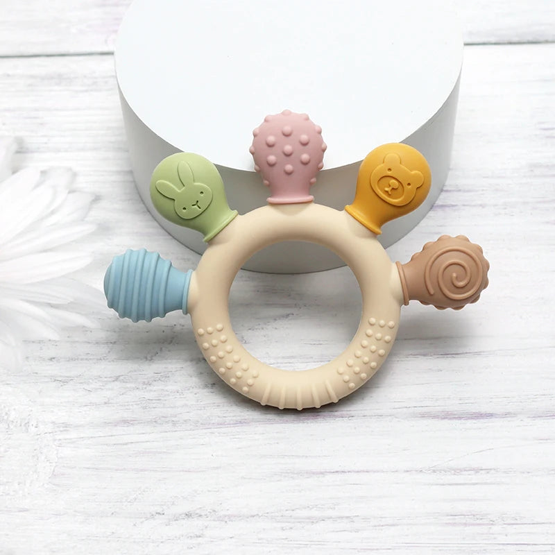 Silicone Baby Ring Teether Sensory Chew Toy 0-12M Main image