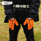 Cowhide Leather BBQ Gloves – Heat Resistant Grilling & Camping Mitts