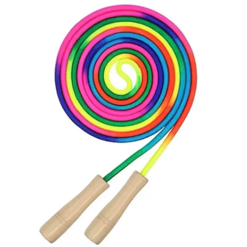 5M Rainbow Skipping Rope for Kids Long Speed Jump Rope with Handle