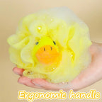 Kids Cartoon Bath Sponge Soft Baby Loofah Body Scrubber