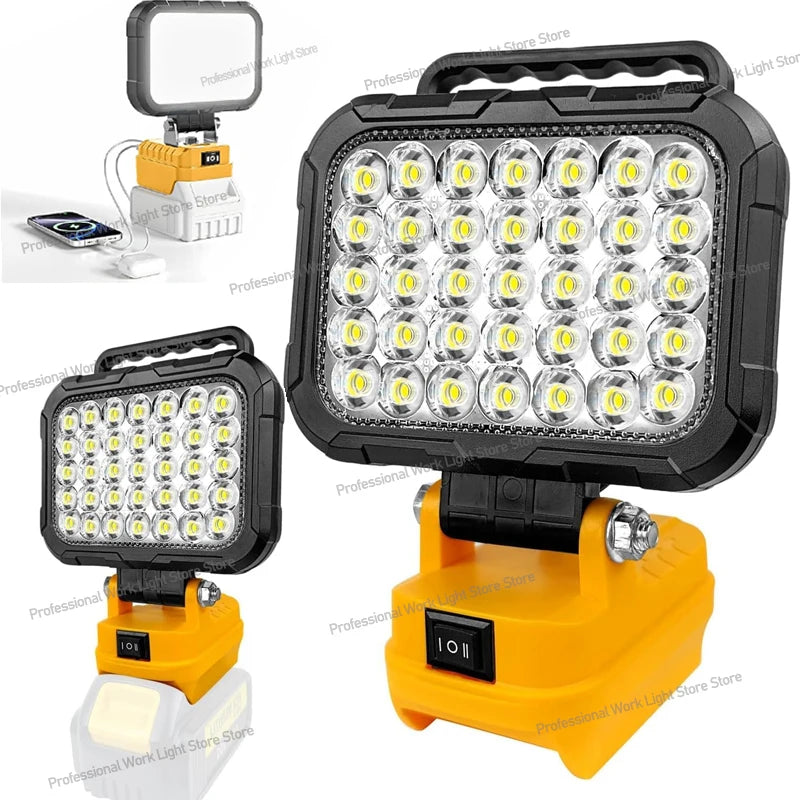 Cordless LED Work Light for DeWalt 20V Battery