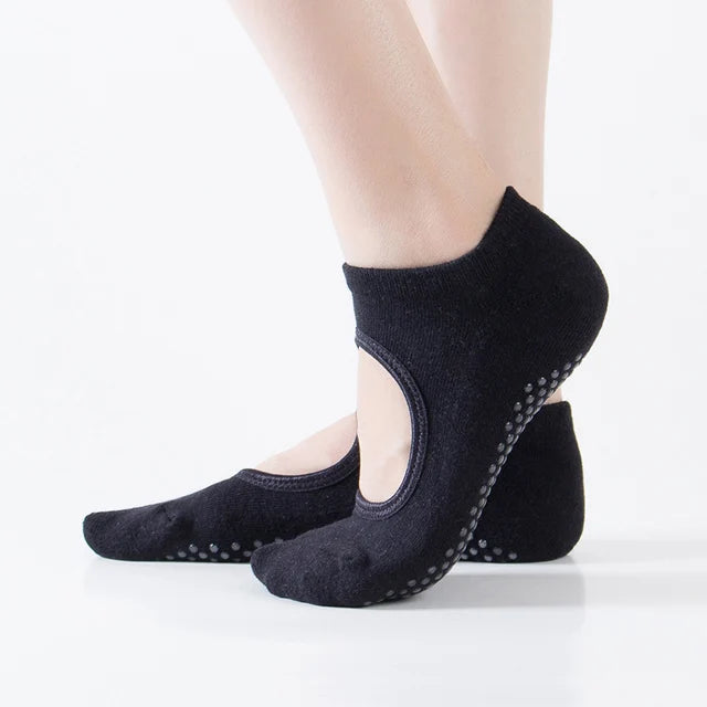 Women Non Slip Yoga Grip Socks Pilates Ballet Dance Cotton Sport