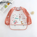 Baby Waterproof Long Sleeve Bib Smock Apron for Toddlers
