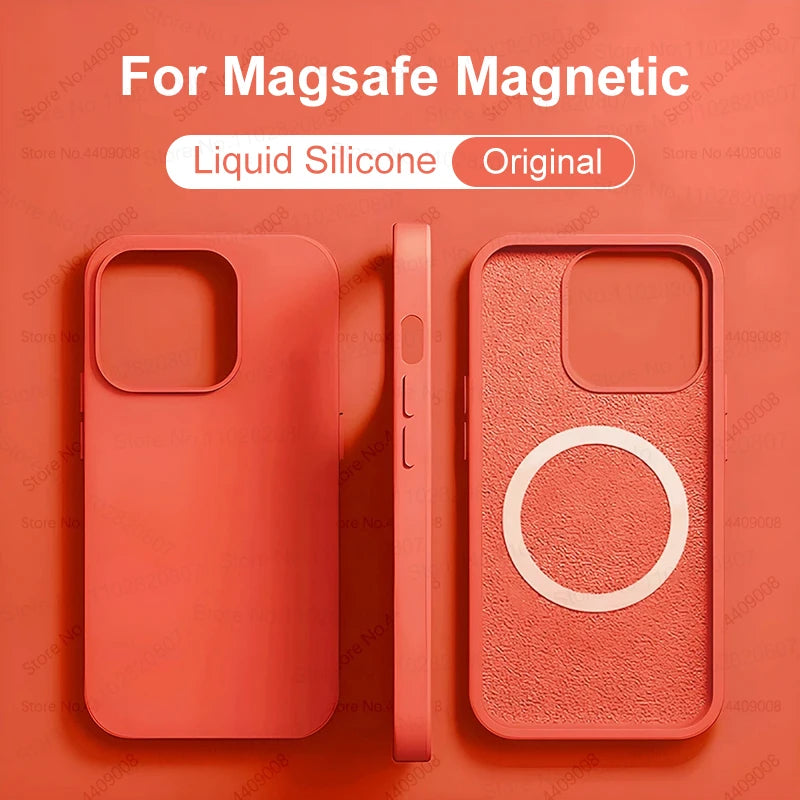 MagSafe Magnetic Silicone Case for iPhone 11 12 13 14 15 Pro Max