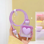 3D Pink Flower iPhone Charger Cover 18W/20W