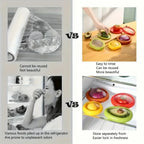 Silicone Fruit & Vegetable Storage Box Stackable Leakproof Food Container Set