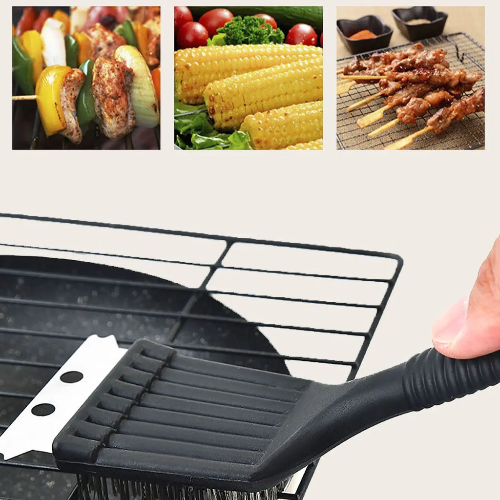 2-in-1 BBQ Grill Cleaning Brush Stainless Steel
